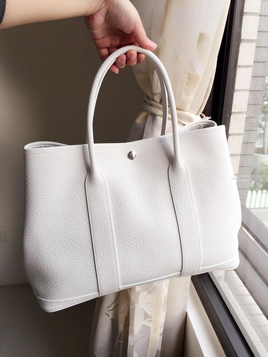 HERMES(エルメス)☆ガーデンパーティー36☆BLANC(WHITE)白 6050435